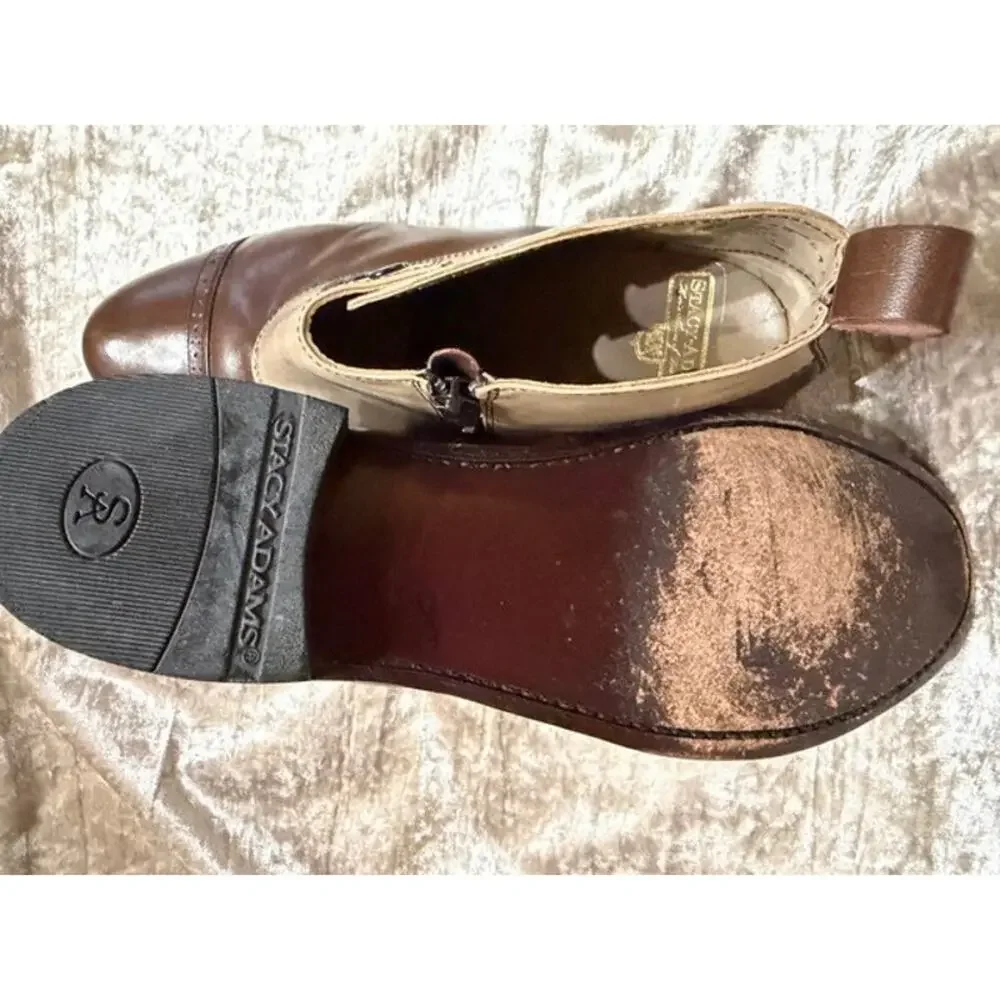 Stacy Adams Madison Spectator Cap Toe 2-Tone Demi Boot Camel/Brown Size 8D